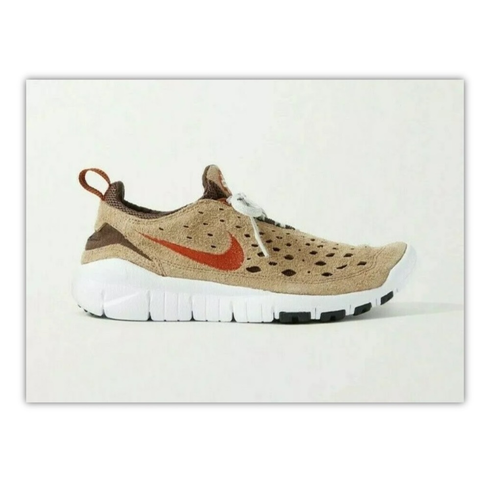 Nike Free Run Trail Dark Driftwood/Dark Russet Suede & Mesh Sneakers Womens US 8